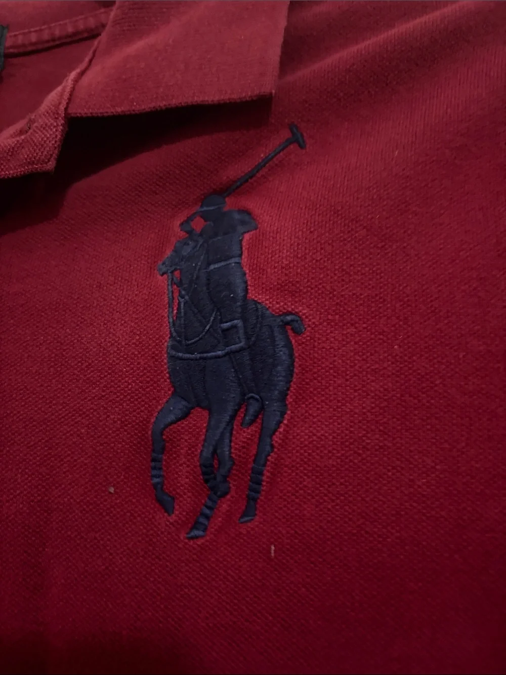 Ralph Lauren Kids Long-Sleeve Polo - Deep Burgundy with Navy Pony
